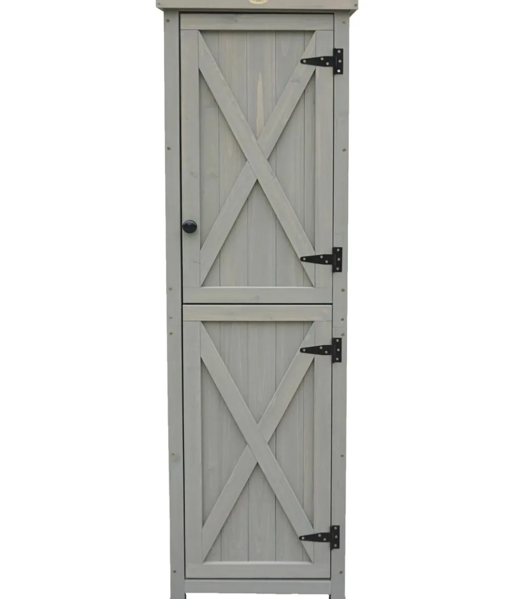 Habau Gartenschrank Ben, ca. B45/H160/T45 cm Grau