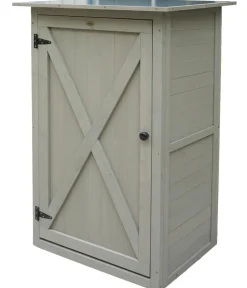 Habau Gartenschränke & Minigaragen - Gartenschrank Benno, ca. B76/H117/T56 cm Grau