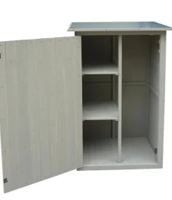 Habau Gartenschränke & Minigaragen - Gartenschrank Benno, ca. B76/H117/T56 cm Grau