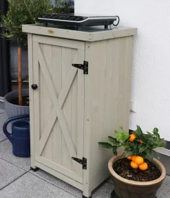 Habau Gartenschränke & Minigaragen - Gartenschrank, ca. B45/H91/T45 cm Grau
