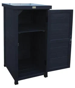Habau Gartenschränke & Minigaragen - Holz-Gartenschrank Alan, , ca. B45/H91/T45 cm Anthrazit