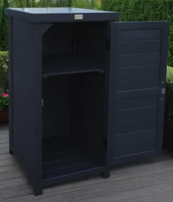 Habau Gartenschränke & Minigaragen - Holz-Gartenschrank Alan, , ca. B45/H91/T45 cm Anthrazit
