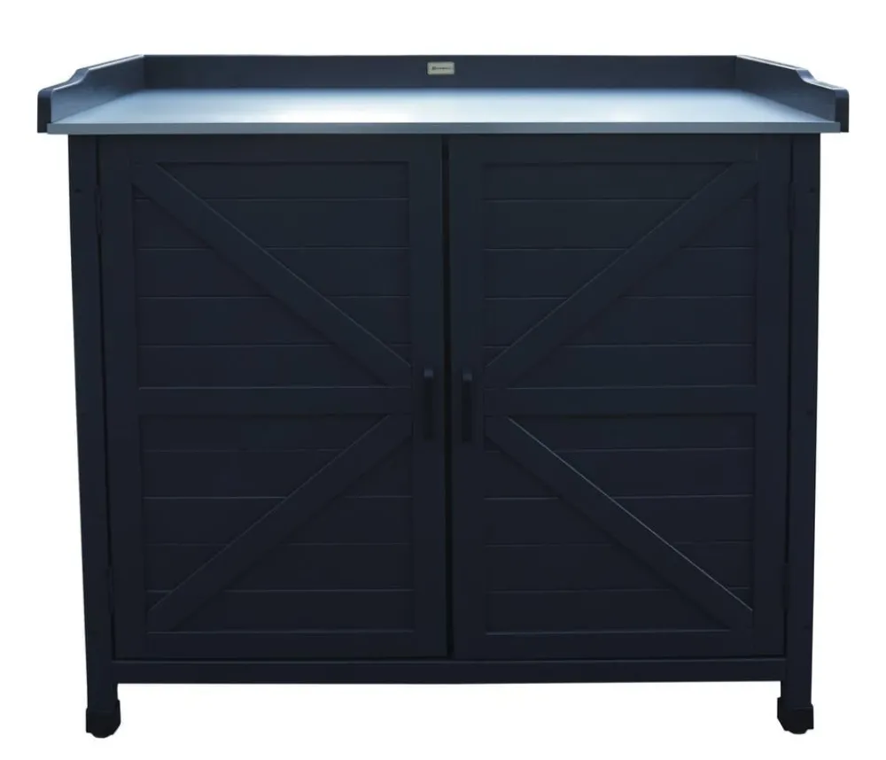 Habau Holz-Gartenschrank Roger, , ca. B98/H95/T48 cm Anthrazit Hot