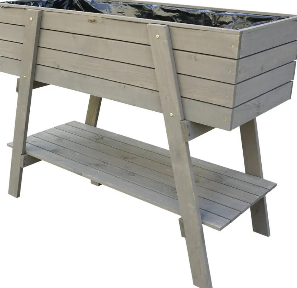 Habau Hochbeete & Frühbeete - Holz-Hochbeet Alina, , ca. B115/H90/T45 cm Hellgrau