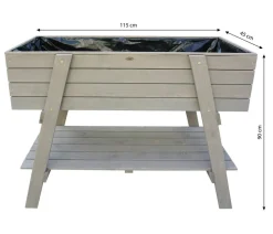 Habau Hochbeete & Frühbeete - Holz-Hochbeet Alina, , ca. B115/H90/T45 cm Hellgrau