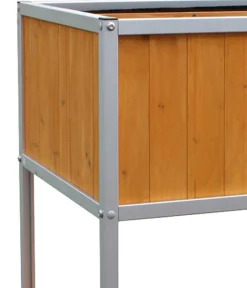 Habau Hochbeete & Frühbeete > Holz-Hochbeet mit Aluminiumrahmen, ca. B115/H89/T53,5 cm