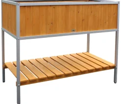 Habau Hochbeete & Frühbeete > Holz-Hochbeet mit Aluminiumrahmen, ca. B115/H89/T53,5 cm