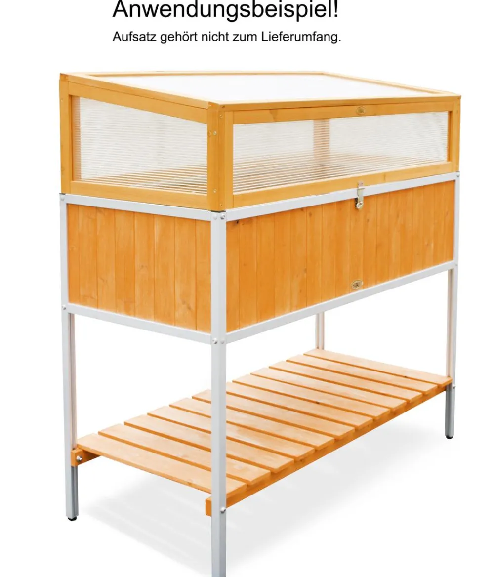 Habau Hochbeete & Frühbeete > Holz-Hochbeet mit Aluminiumrahmen, ca. B115/H89/T53,5 cm