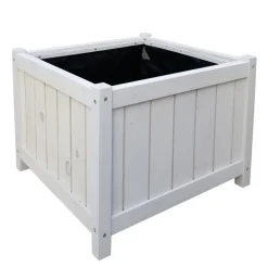Habau Holz-Pflanzkasten, ca. B46,5/H35/T46,5 cm Hellgrau Hot