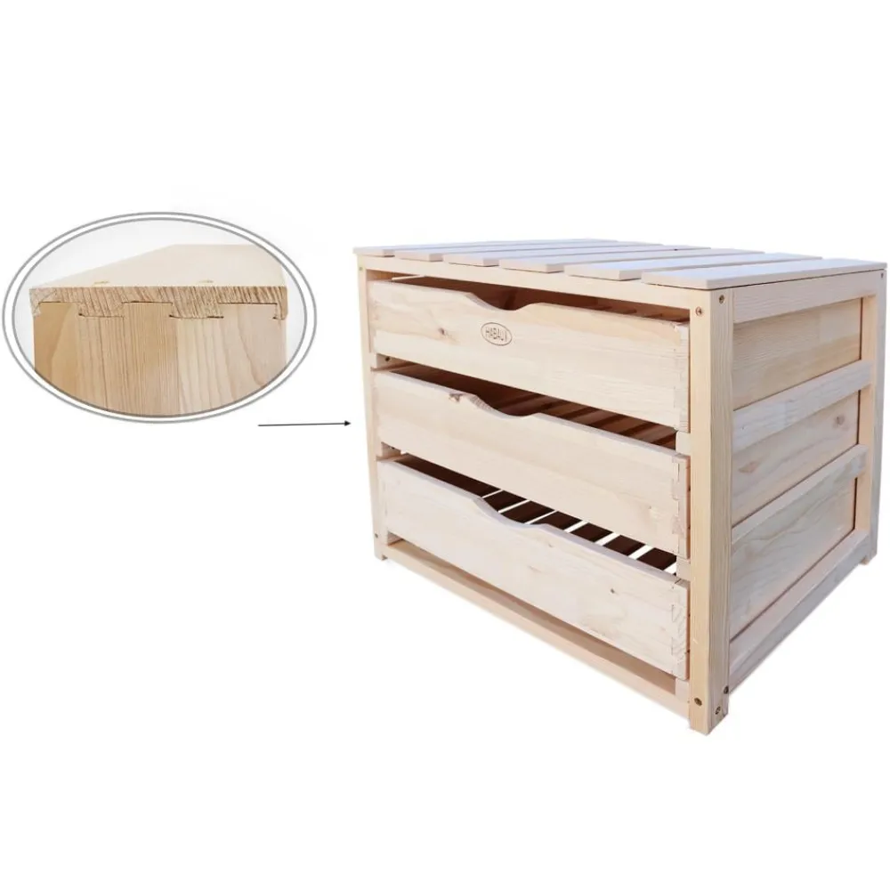 Habau Mehr Haushaltshelfer > Obst- und Gemüsehorde, ca. B50/H45/T40 cm