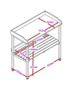 Habau Pflanztische > Pflanztisch, ca. B98/H95/T48 cm