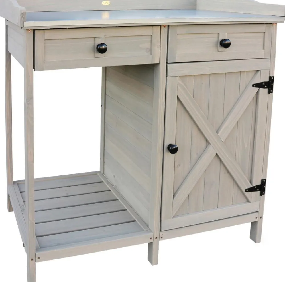 Habau Pflanztische - Pflanztisch, ca. B98/H95/T48 cm Grau