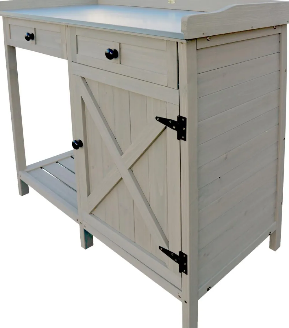 Habau Pflanztische - Pflanztisch, ca. B98/H95/T48 cm Grau