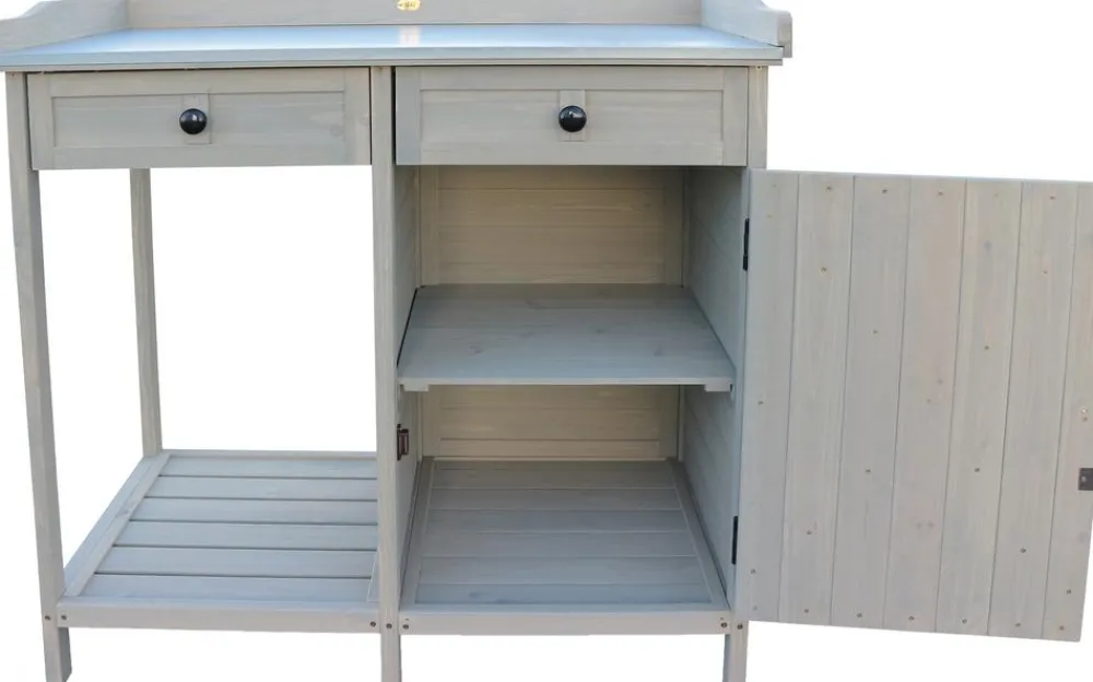 Habau Pflanztische - Pflanztisch, ca. B98/H95/T48 cm Grau