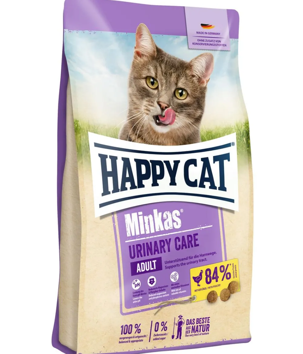Happy Cat Trockenfutter für Katzen Minkas Urinary Care, Geflügel, 10 kg New