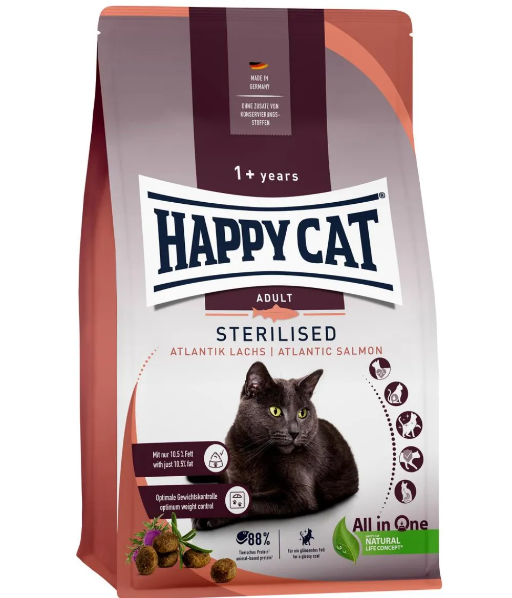 Happy Cat Trockenfutter Katze - Trockenfutter für Katzen Sterilised Adult