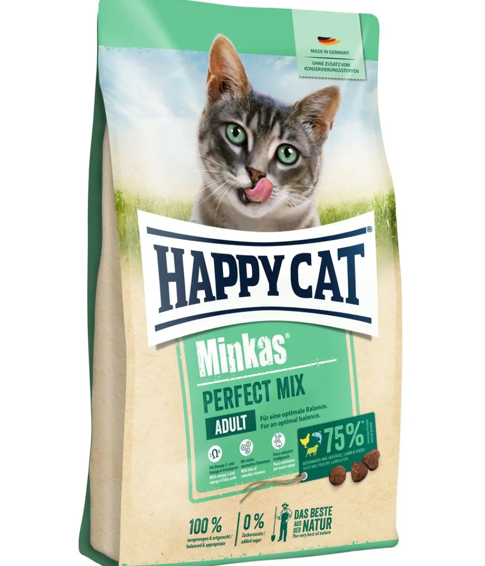 Happy Cat Trockenfutter Katze > Trockenfutter für Katzen Minkas Perfekt Mix, Geflügel, Fisch & Lamm