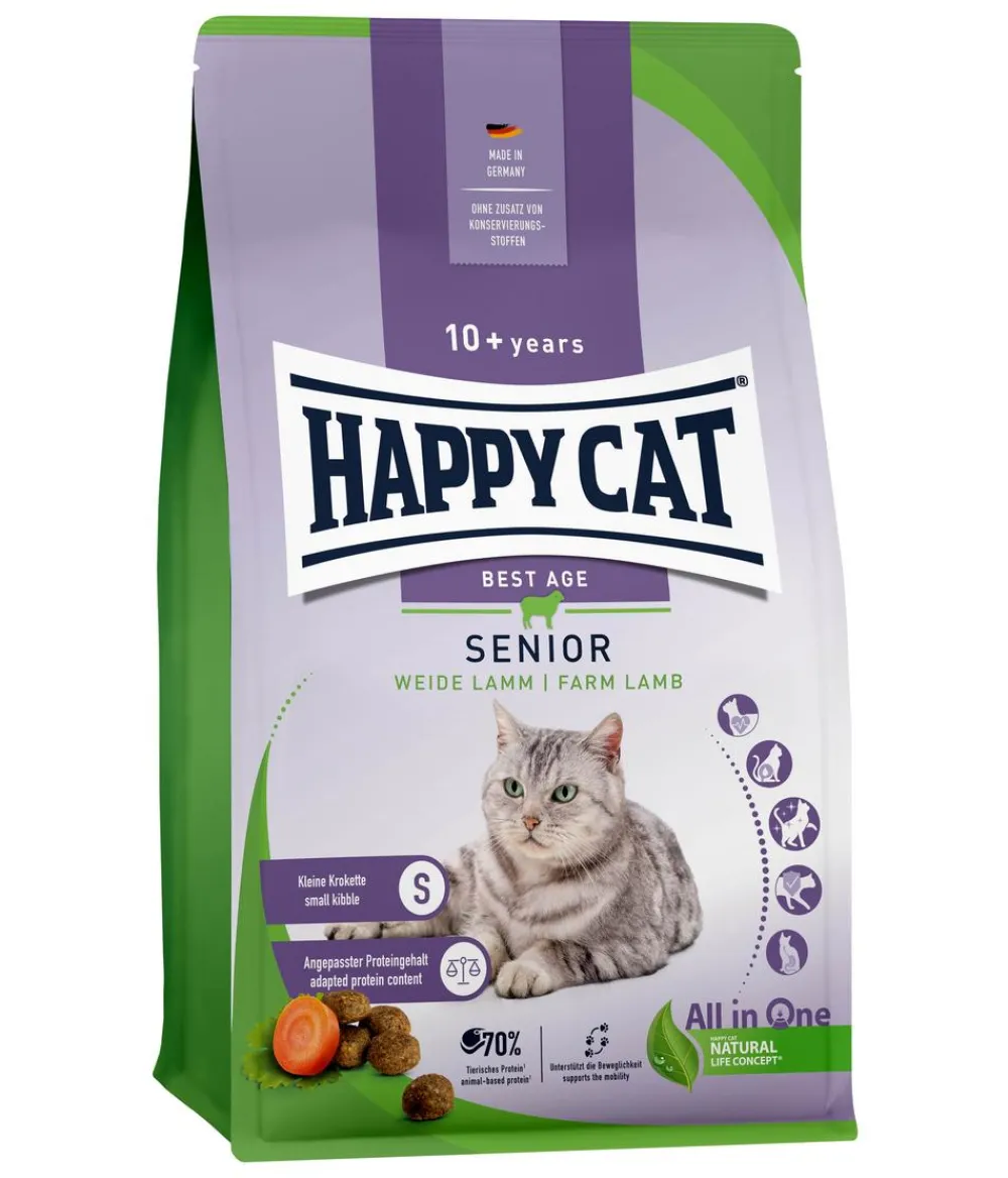 Happy Cat Trockenfutter Katze - Trockenfutter für Katzen Minkas Perfekt Mix, Geflügel, Fisch & Lamm