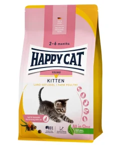 Happy Cat Trockenfutter Katze > Trockenfutter für Katzen Young Kitten, Land-Geflügel