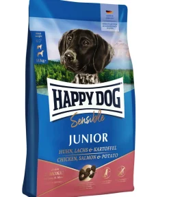 Happy Dog Trockenfutter Hund > Trockenfutter für Hunde Supreme Sensible Junior, Huhn, Lachs & Kartoffel