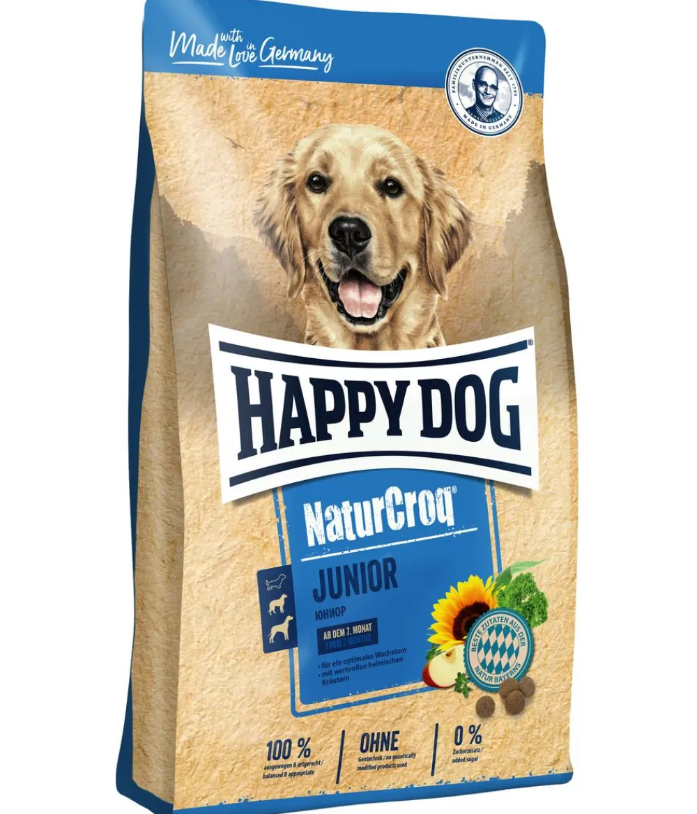 Happy Dog Trockenfutter für Hunde NaturCroq Junior, Geflügel New