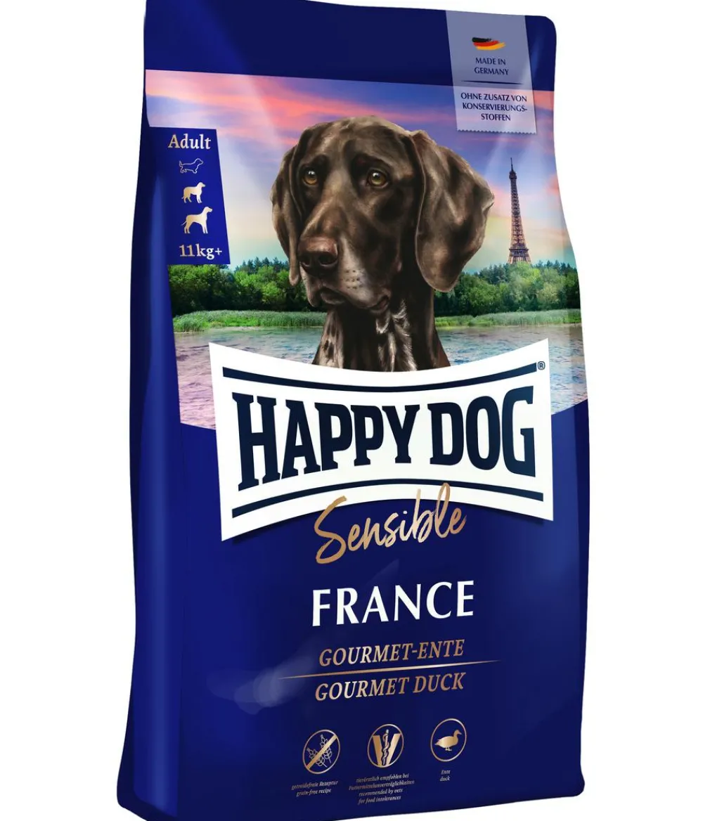 Happy Dog Trockenfutter für Hunde Sensible France, Ente Discount