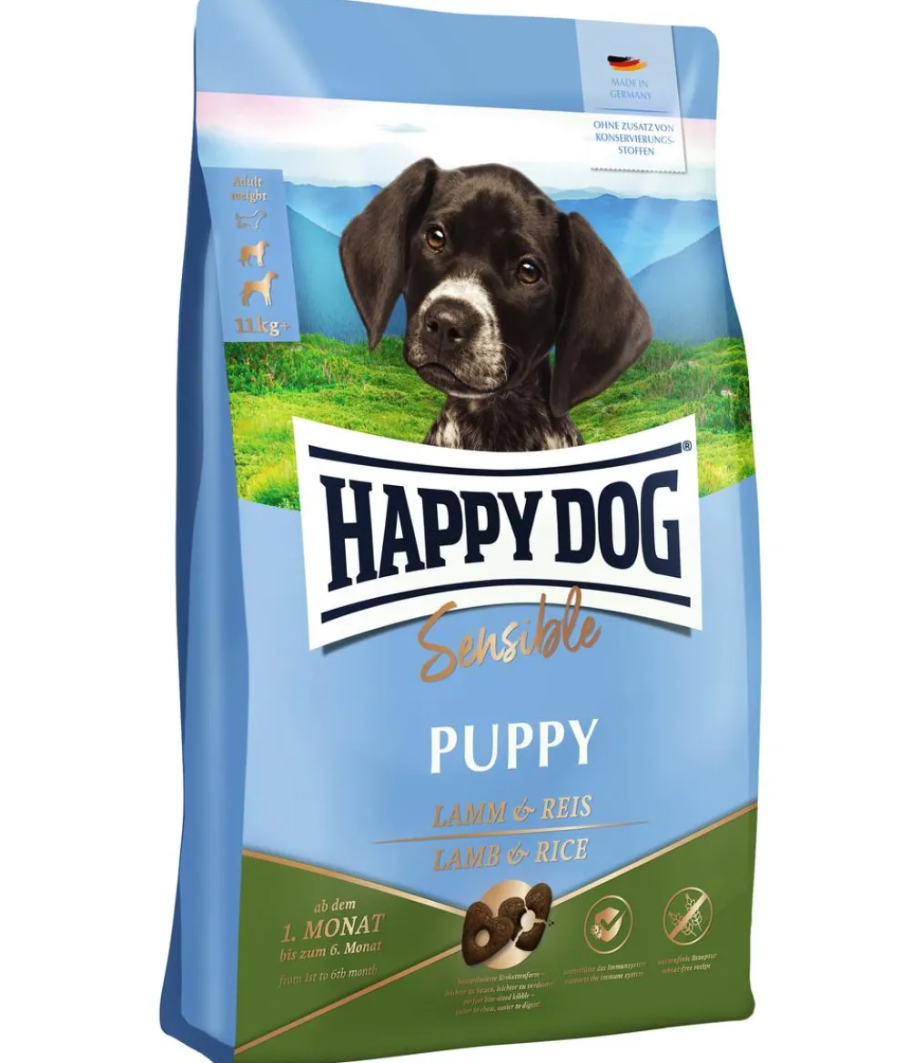 Happy Dog Trockenfutter Hund > Trockenfutter für Hunde Sensible Puppy, Lamm & Reis