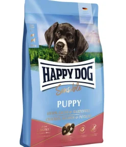 Happy Dog Trockenfutter Hund - Trockenfutter für Hunde Supreme Sensible Puppy, Huhn, Lachs & Kartoffel