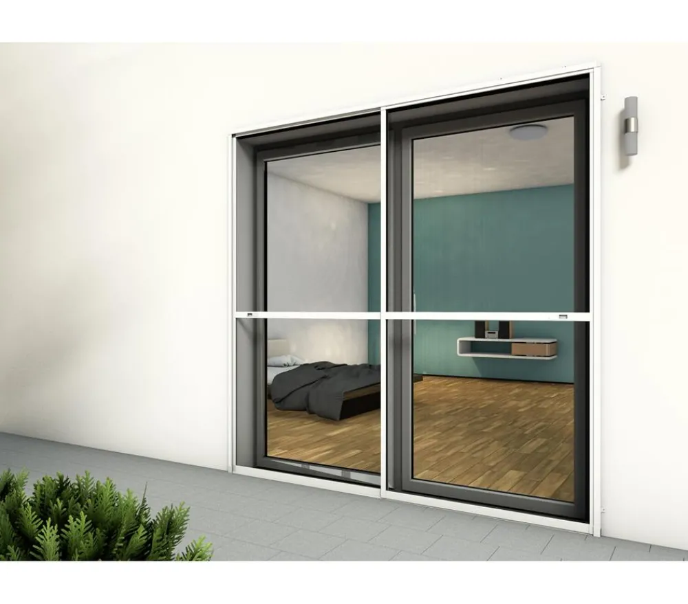 Hecht Insektenschutz & Fallen - Doppel-Schiebetür Comfort, ca. B240/H240 cm Dunkelgrau