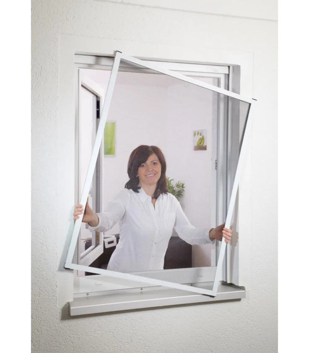 Hecht Fliegengitter Fensterbausatz Master Slim, ca. B130/H150 cm Dunkelgrau Discount