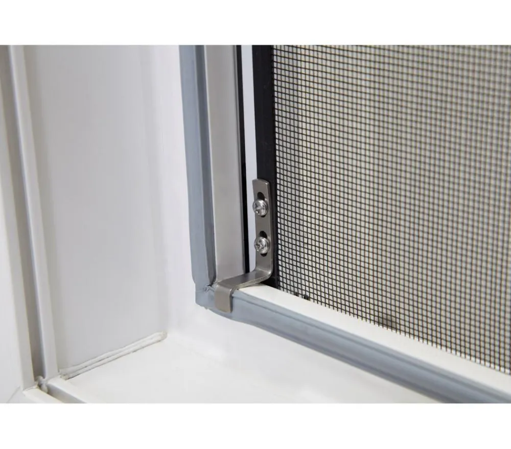 Hecht Insektenschutz & Fallen - Fliegengitter Fensterbausatz Master Slim XL, ca. B130/H220 cm Dunkelbraun