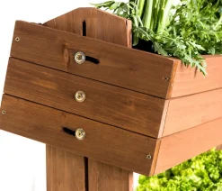 Hecht Holz-Hochbeet Cube 2, , ca. B82/H145/T50 cm Braun Best