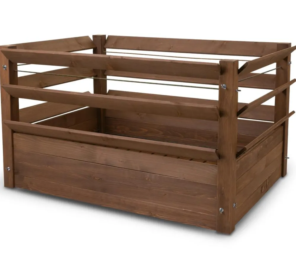 Hecht Hochbeete & Frühbeete - Holz-Kräuterhochbeet, ca. B125/H73/T91 cm Dunkelbraun