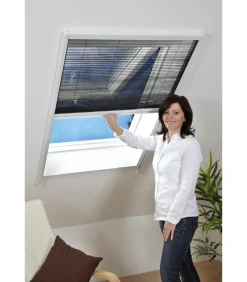 Hecht Insektenschutz Dachfenster, ca. B110/H160 cm Dunkelbraun Hot