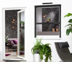 Hecht Insektenschutz & Fallen > Insektenschutzrollo elektrisch, inkl. Solarpanel, ca. B110/H220 cm