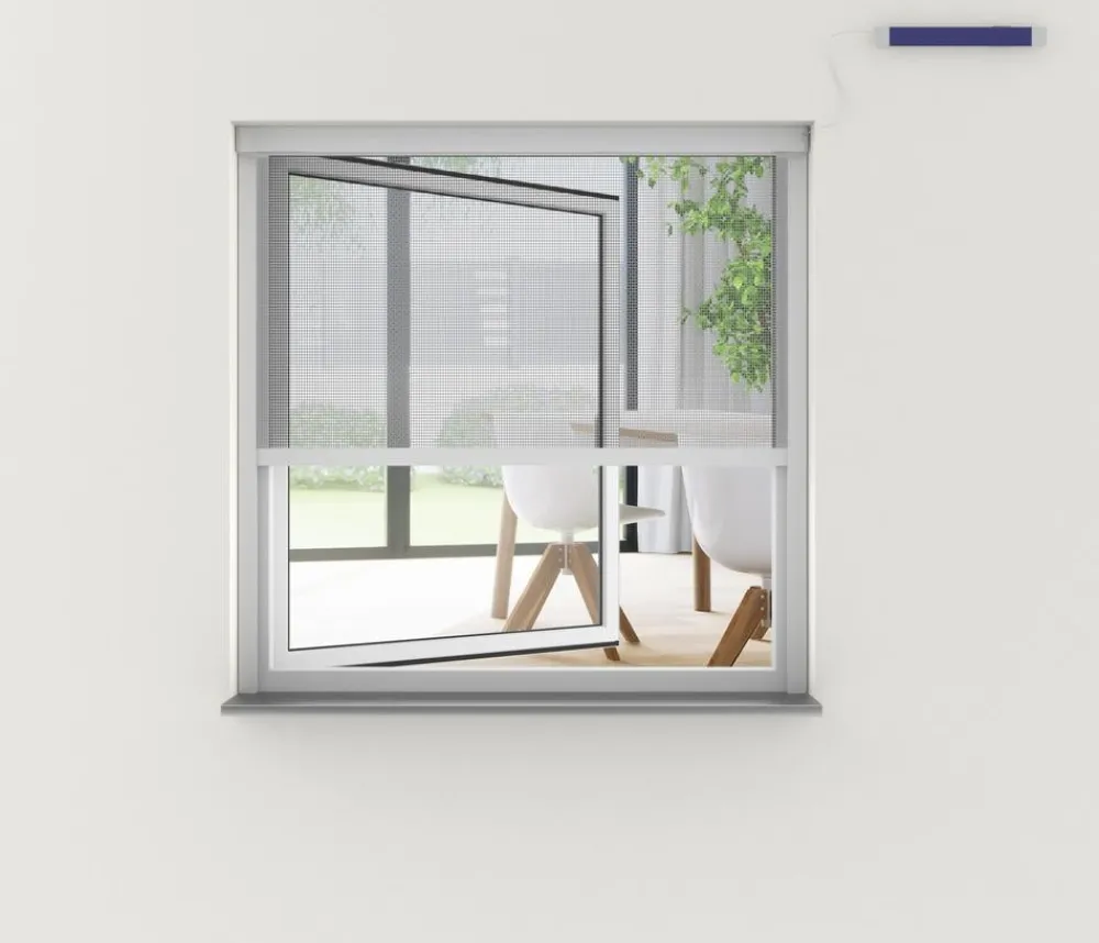 Hecht Insektenschutzrollo elektrisch, inkl. Solarpanel, ca. B110/H220 cm Weiß Online