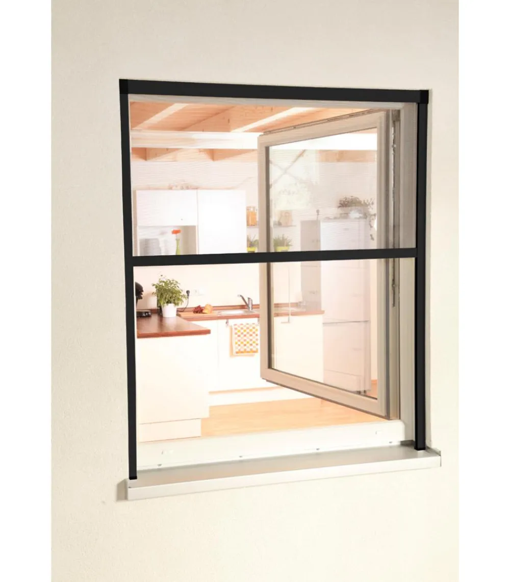 Hecht Rollobausatz Fenster SMART, ca. B160/H160 cm Dunkelgrau Sale