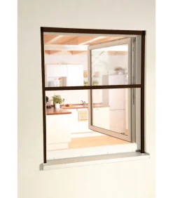 Hecht Insektenschutz & Fallen - Rollobausatz Fenster SMART, ca. B130/H160 cm Dunkelbraun