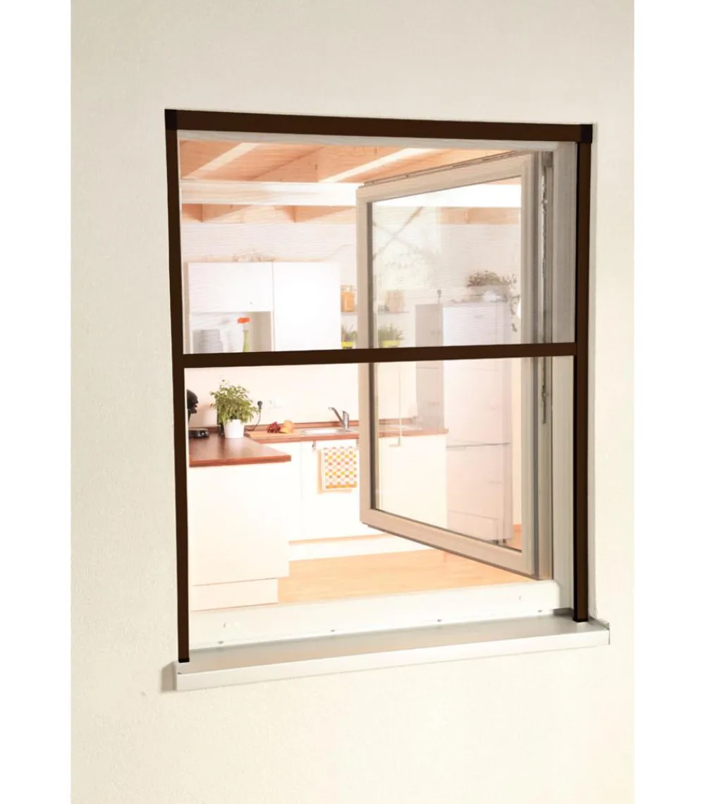 Hecht Insektenschutz & Fallen - Rollobausatz Fenster SMART, ca. B130/H160 cm Dunkelbraun