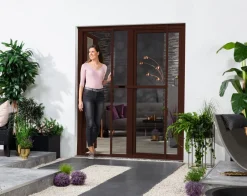 Hecht Insektenschutz & Fallen - Schiebetür Einzelelement Comfort, ca. B120/H240 cm Dunkelbraun
