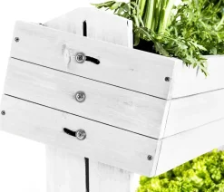 Hecht Vertikales Holz-Hochbeet Cube 4, ca. B82/H145/T50 cm Weiß Outlet
