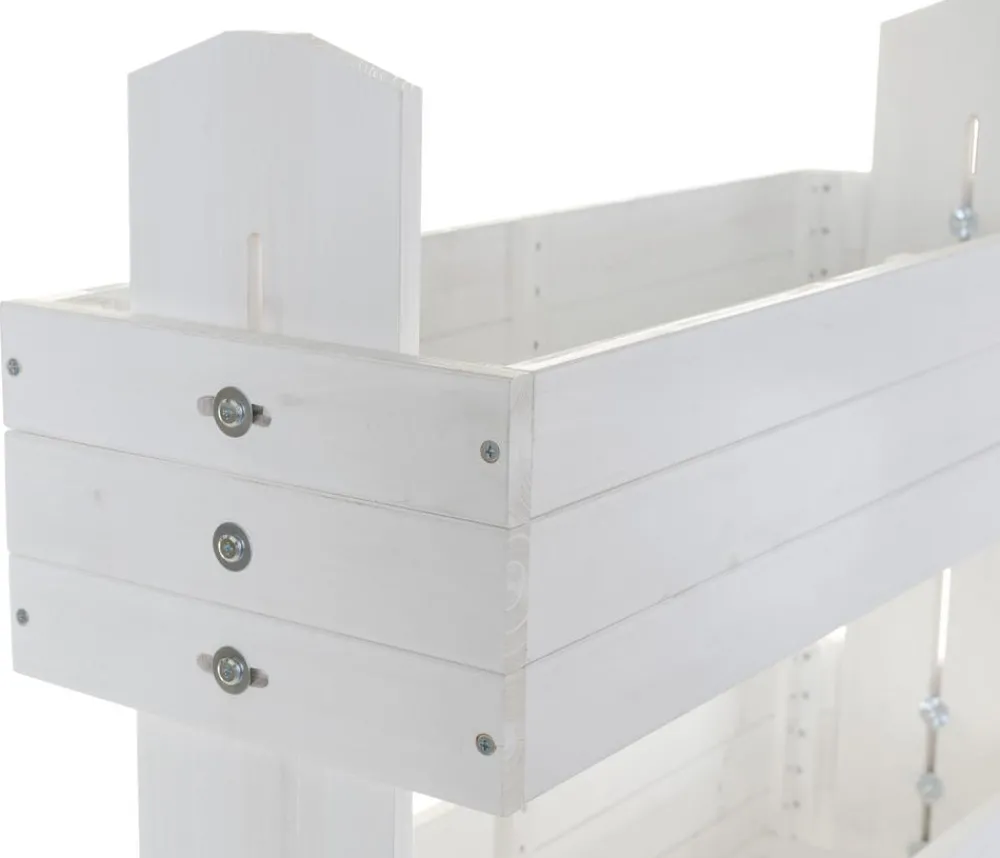 Hecht Vertikales Holz-Hochbeet Cube 4, ca. B82/H145/T50 cm Weiß Outlet