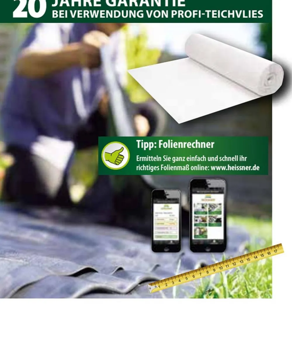 Heissner Gartenteich·Teichbecken & Teichfolien|Teichbecken & Teichfolien > PVC-Teichfolie, m