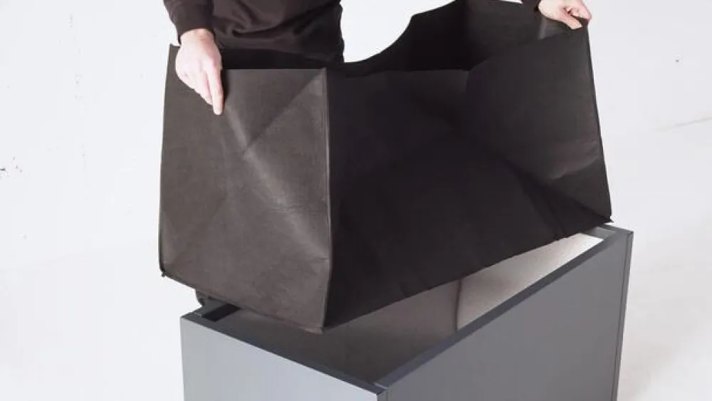 Herstera Filz-Pflanztasche, rechteckig, , ca. B1 Schwarz Outlet