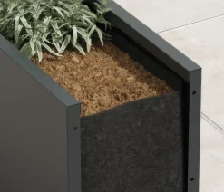 Herstera Mehr Blumentopfzubehör - Filz-Pflanztasche, rechteckig, , ca. B1 Schwarz