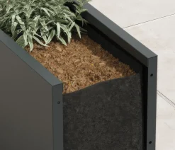 Herstera Mehr Blumentopfzubehör - Filz-Pflanztasche, rechteckig, , ca. B80 cm Schwarz