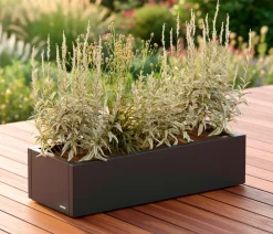 Herstera Pflanzkübel & Blumenkästen - Metall-Pflanzkasten Cube Xic, rechteckig, Anthrazit