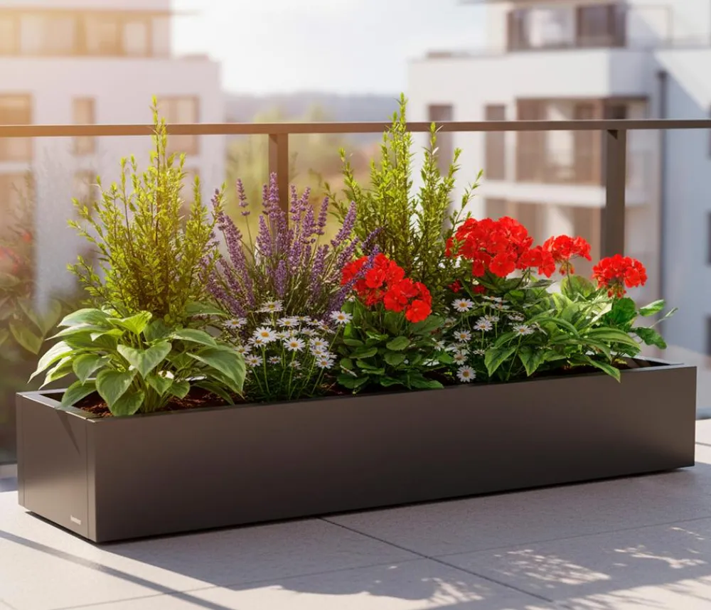 Herstera Pflanzkübel & Blumenkästen > Metall-Pflanzkasten Cube Xic, rechteckig,