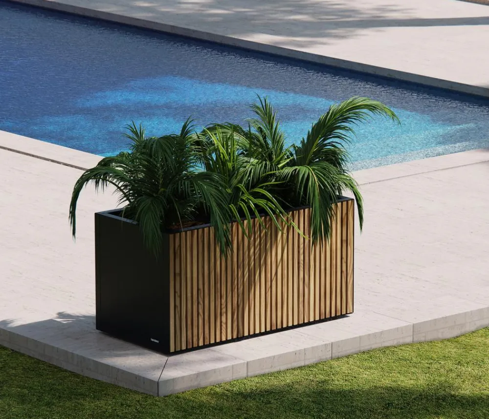 Herstera Pflanzkübel & Blumenkästen > Metall-Pflanzkasten Deco Planter, rechteckig, /natur