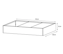 Herstera Pflanzkübel & Blumenkästen - Metall-Pflanzkasten Cube Edge, rechteckig, , ca. B1 Anthrazit